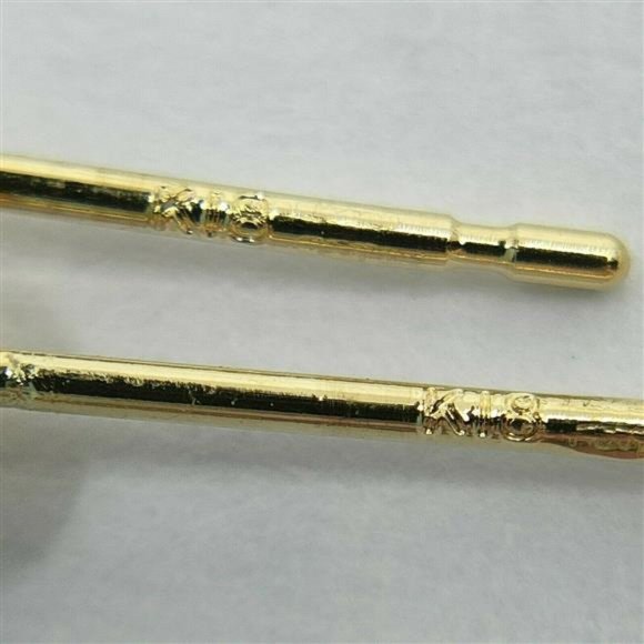 18k yellow gold earrings 750 diamond .46ct studs yellow theopaloutlet video - Picture 2 of 9